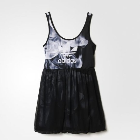 Adidas Women's Rita Ora White Smoke Tank Dress Small S23566 - Picture 4 of 5